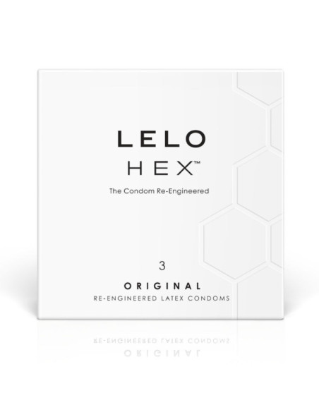 LELO - HEX prezervatyvų dėžutė, 3 vnt.