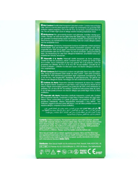 SKINS - MINT PREMIUM CONDOMS PACK 8