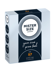 MISTER SIZE - PREZERVATYVŲ DYDIS L 57 MM (3 VIENETAI)