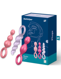 SATISFYER - Analinių kamščių rinkinys, 3 vnt., trispalvis 2