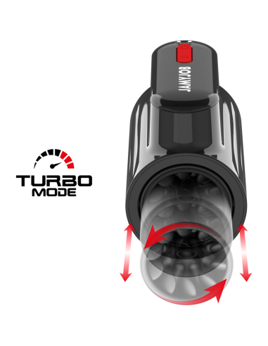 JAMYJOB - SŪKURINIS TRAUKIMO IR 360 LAIKŲ SUKIMO TECHNOLOGINIS TURBO REŽIMAS MASTURBATORIUS