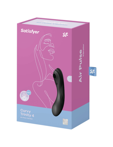 SATISFYER - CURVY TRINITY 4 AIR PULSE VIBRATOR BLACK