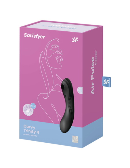 SATISFYER - CURVY TRINITY 4 AIR PULSE VIBRATOR BLACK
