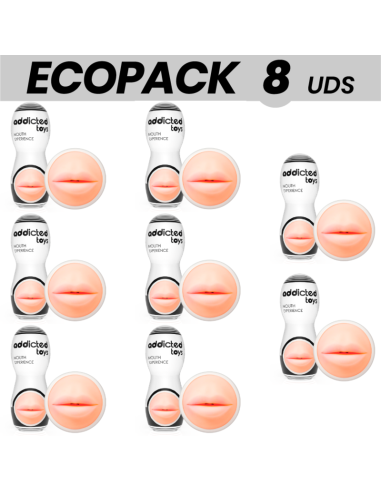 ECOPACK 8 UNITS - ADDICTED TOYS MOUTH MASTURBATOR 2.0