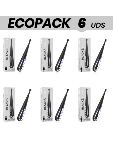 ECOPACK 6 VIENETAI - BLACKandSILVER KENNETH STIMULIATORIUS VIBRACIJOS