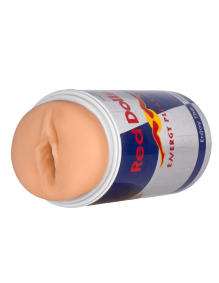 ALIVE - RED DOLL MALE MASTURBATOR VAGINA ENERGETIC DRINK CAN