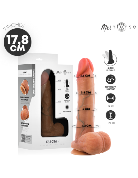 MR INTENSE - GARY S ULTRA-REALISTIC SILICONE COCK WITH TESTICLES 17.8 CM -Ø- 4.2 CM