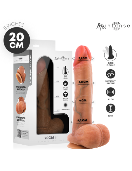 MR INTENSE - GARY M ULTRA-REALISTIC SILICONE COCK WITH TESTICLES 20 CM -Ø- 4.2 CM