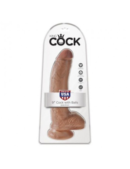 KING COCK - REALISTIC DILDO WITH BALLS 22.8 CM