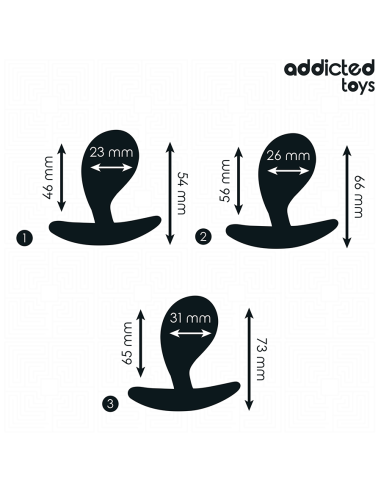 ADDICTED TOYS - SET OF 3 ANAL PLUG SILICONE MODEL 3