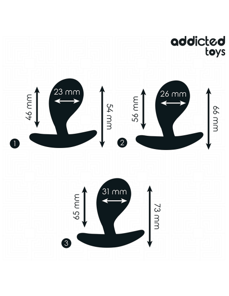 ADDICTED TOYS - SET OF 3 ANAL PLUG SILICONE MODEL 3