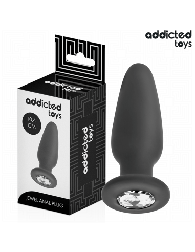 ADDICTED TOYS - ANAL PLUG WITH JEWEL SILICONE SIZE M 10.4 CM
