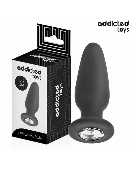 ADDICTED TOYS - ANAL PLUG WITH JEWEL SILICONE SIZE M 10.4 CM
