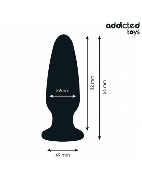 ADDICTED TOYS - ANALINIS KAIŠTIS SU SILIKONINIS BRANDALĖLIS, DYDIS L 12,6 CM
