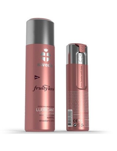 SWEDE - FRUITY LOVE lubrikantas su putojančiu braškių vynu 100 ml