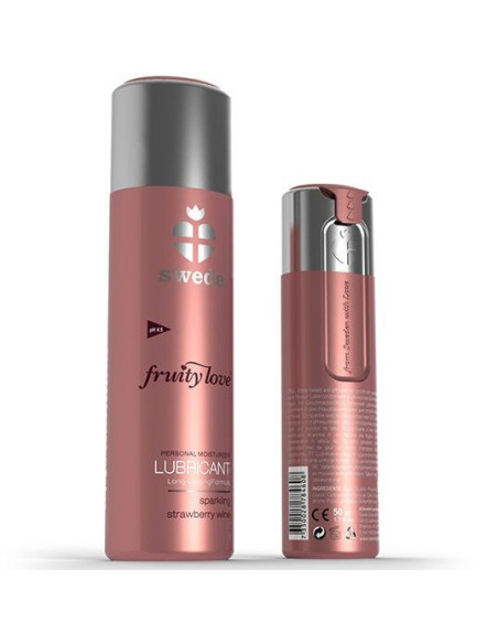 SWEDE - FRUITY LOVE lubrikantas su putojančiu braškių vynu 100 ml