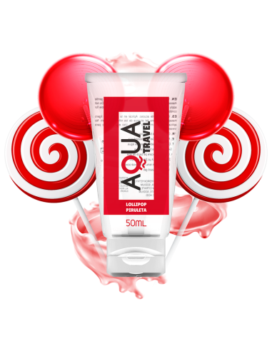 AQUA TRAVEL - LEDINUKŲ SKONIO VANDENS PAGRINDU PAGAMINTAS LUBRIKANTAS - 50 ML