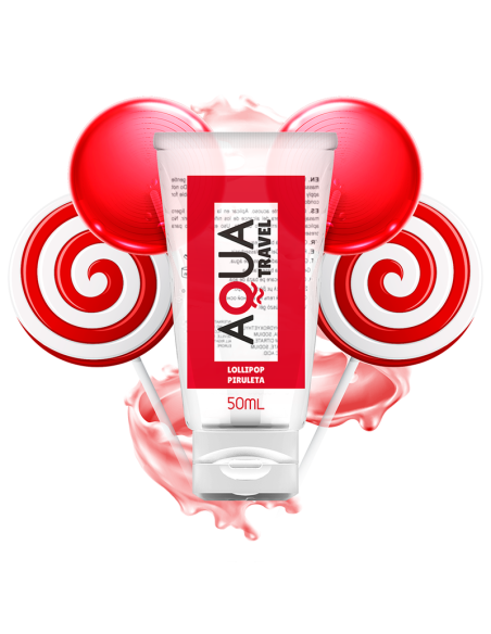 AQUA TRAVEL - LEDINUKŲ SKONIO VANDENS PAGRINDU PAGAMINTAS LUBRIKANTAS - 50 ML