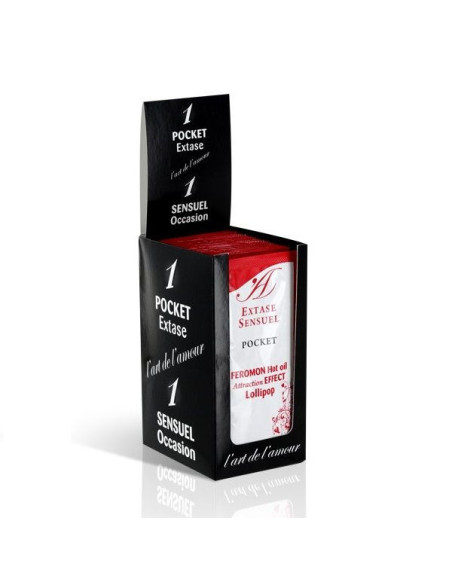 EXTASE SENSUAL - MASAŽINIS ALIEJUS SU ŠILDANČIU FEROMONAIS, LEDINUKAI, 10 ML