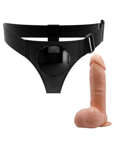 PRETTY LOVE - UNIVERSALŪS DIRŽAI SU DILDO TOMU 20 CM NATŪRALŪS