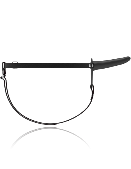 FETISH SUBMISSIVE HARNESS - JUODAS SILIKONINIS VIBRATORIUS 15 CM