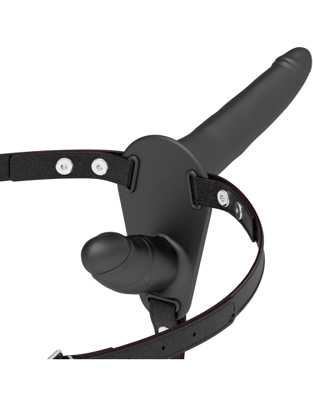 FETISH SUBMISSIVE HARNESS - juodi dvigubo įsiskverbimo