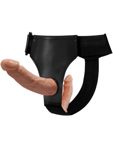 BAILE - YPAČ AISTRINGI DVIGUBI DILDO SU DIRŽAIS