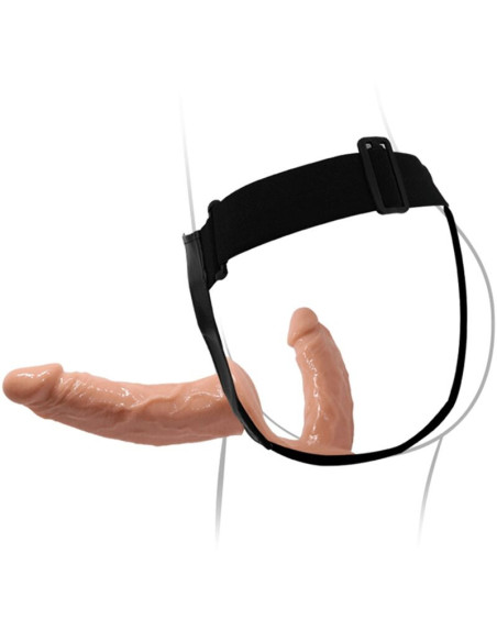BAILE - YPAČ AISTRINGI DVIGUBI DILDO SU DIRŽAIS