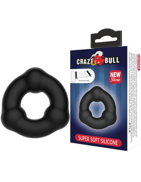 CRAZY BULL - YPAČ MINKŠTAS SILIKONINIS ŽIEDAS SU MAZGELIAIS