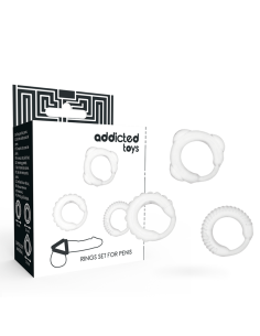 ADDICTED TOYS - C ŽIEDŲ RINKINYS SKAIDRUS 2