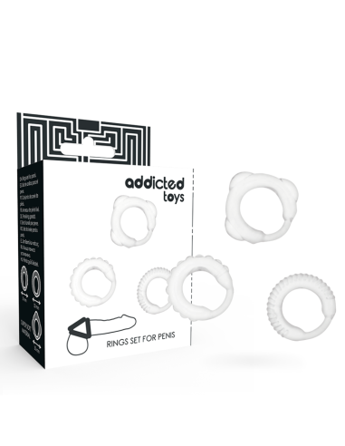 ADDICTED TOYS - C ŽIEDŲ RINKINYS SKAIDRUS