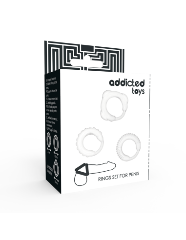 ADDICTED TOYS - C-RING SET CLEAR