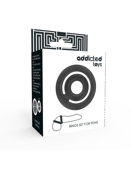 ADDICTED TOYS - POTENZ - C ŽIEDAS VARPAI JUODAS