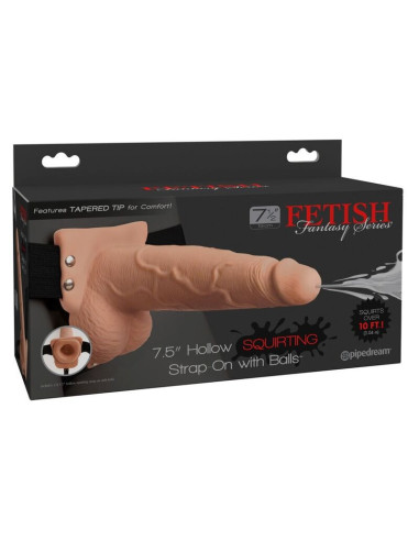 FETISH FANTASY SERIES - REGULIUOJAMI DIRŽAI, REALYBIŠKAS PENIS SU KIETUMIAIS, 19 CM