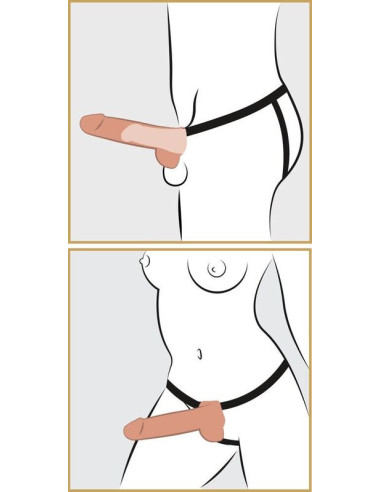 FETISH FANTASY SERIES - REGULIUOJAMI DIRŽAI, REALYBIŠKAS PENIS SU KIETUMIAIS, 19 CM