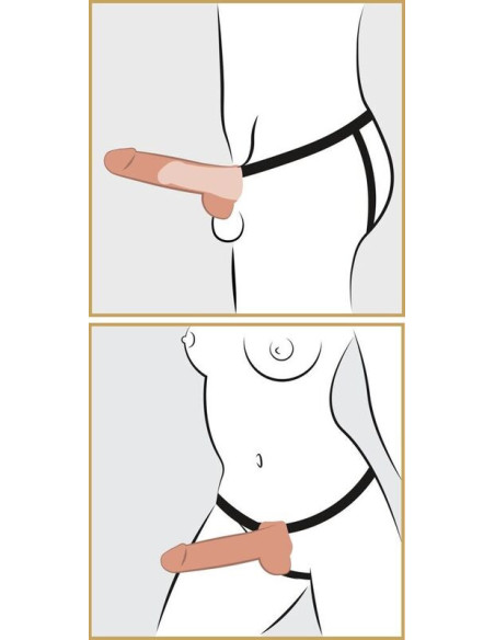 FETISH FANTASY SERIES - REGULIUOJAMI DIRŽAI, REALYBIŠKAS PENIS SU KIETUMIAIS, 19 CM