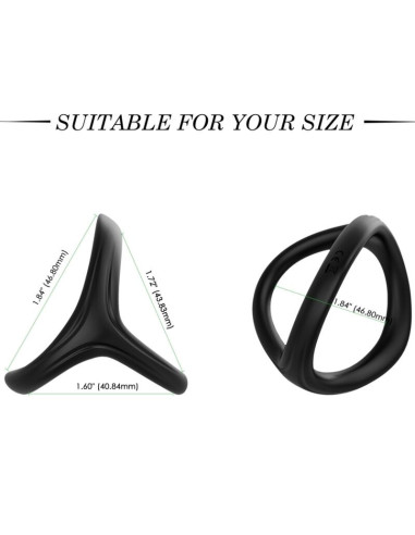 ARMONY - TRESOR DOUBLE SILICONE RING BLACK