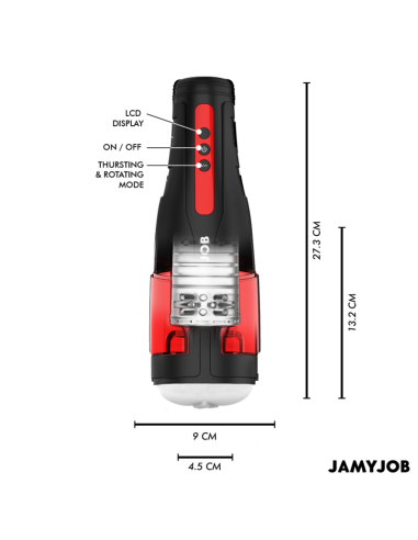 JAMYJOB - CIKLONO AUTOMATINIS VAGINOS MASTURBATORIUS SU 10 SUKIMO IR STUMIMO REŽIMŲ