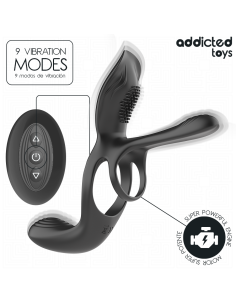ADDICTED TOYS - DOUBLE PENIS RING WITH CLITORAL STIMULATOR 2