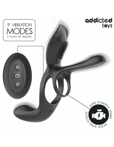 ADDICTED TOYS - DOUBLE PENIS RING WITH CLITORAL STIMULATOR