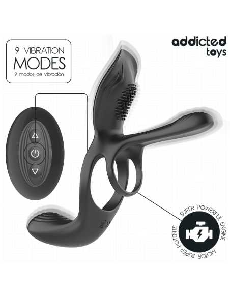 ADDICTED TOYS - DOUBLE PENIS RING WITH CLITORAL STIMULATOR