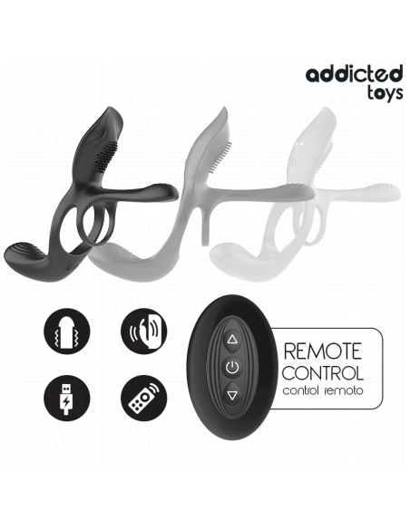 ADDICTED TOYS - DOUBLE PENIS RING WITH CLITORAL STIMULATOR