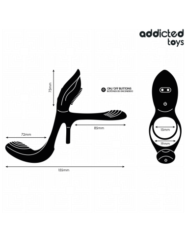 ADDICTED TOYS - DOUBLE PENIS RING WITH CLITORAL STIMULATOR
