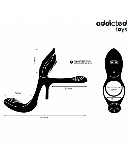 ADDICTED TOYS - DOUBLE PENIS RING WITH CLITORAL STIMULATOR