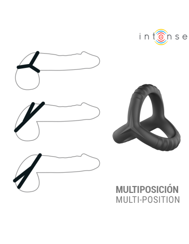 INTENSE - JOHN ADJUSTABLE TRIPLE PENIS RING MODEL 4