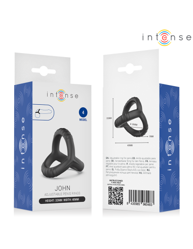 INTENSE - JOHN ADJUSTABLE TRIPLE PENIS RING MODEL 4