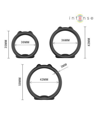 INTENSE - PETER SET OF 3 PENIS RINGS MODEL 9