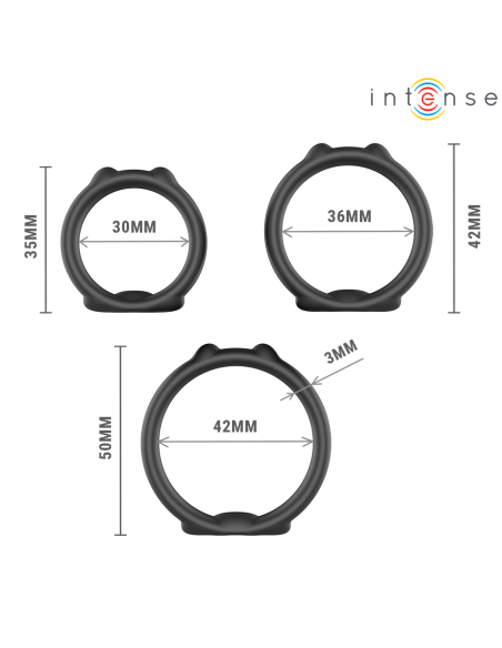 INTENSE - PETER SET OF 3 PENIS RINGS MODEL 9
