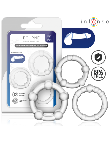 INTENSE - BOURNE SET OF 3 PENIS RING