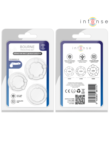 INTENSE - BOURNE SET OF 3 PENIS RING
